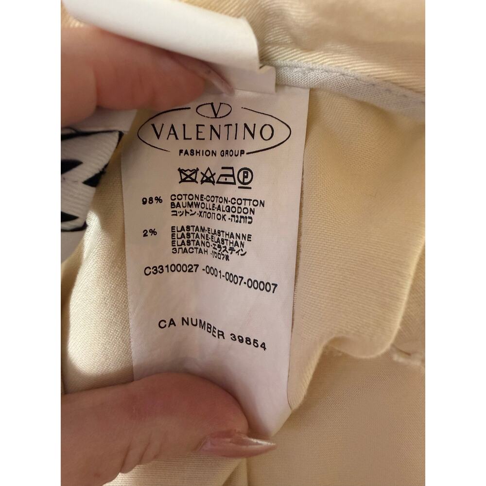 Vintage Missoni 6 Logo Button Cream Center Pleat Minimalist Skirt Made in Italy - Picture 9 of 9